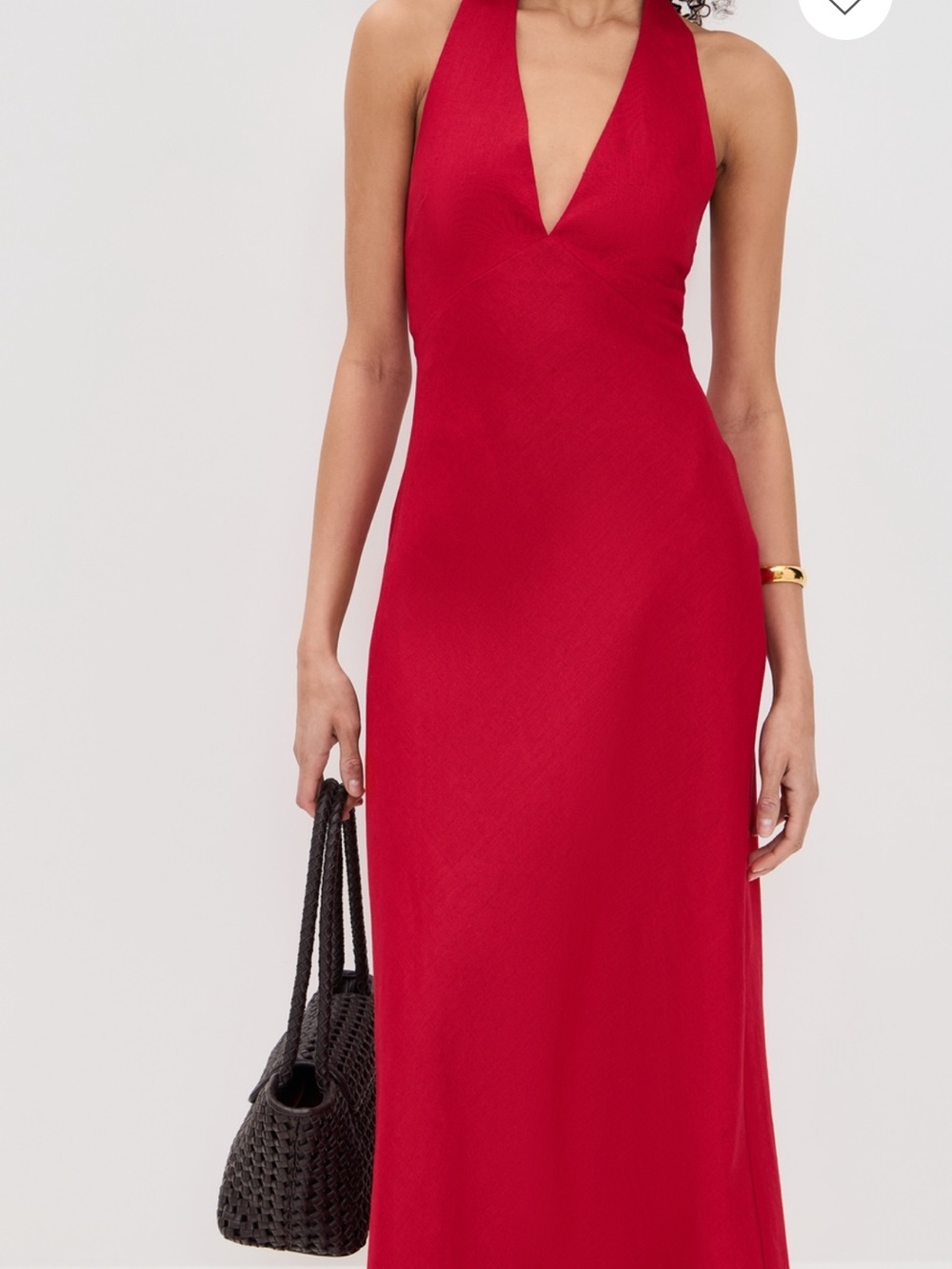 Reformation Delilah Linen Dress in Lipsticks — never worn